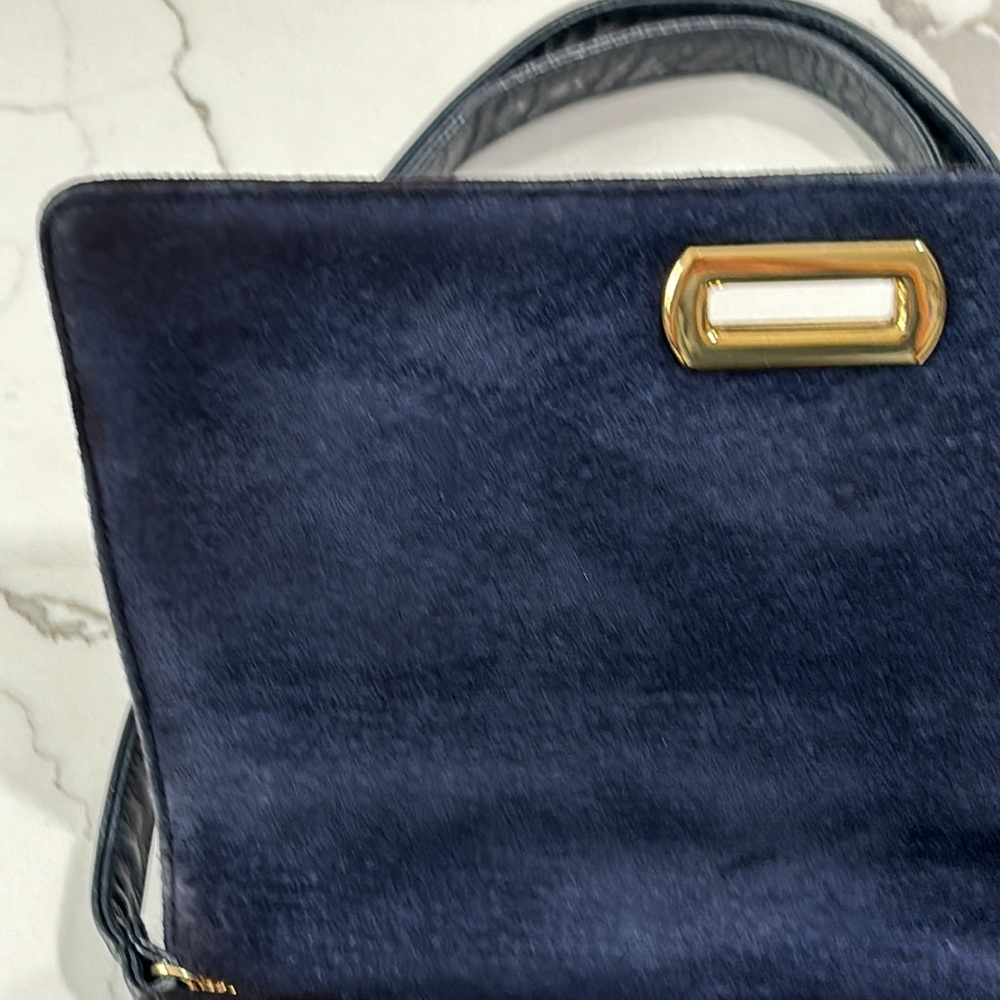 VTG Frenchy of California Vintage Navy Blue Evening Bag - Picture 4 of 16